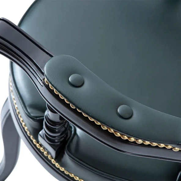 Majesta Kapitoneli Classic Ahşap Sandalye - Resim 7