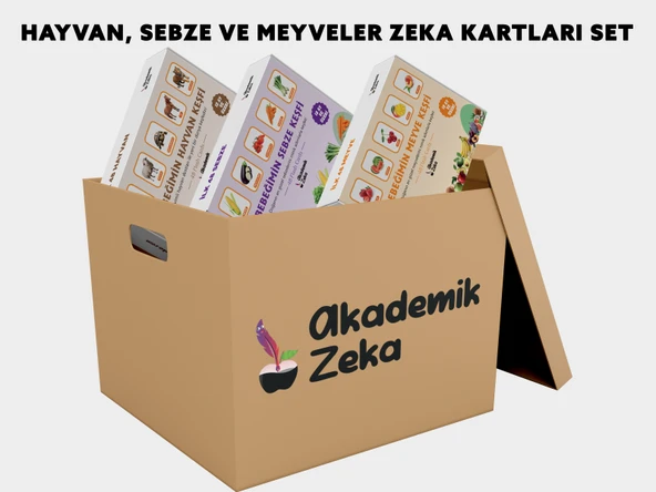 Hayvanlar, Meyveler ve Sebzeler Zeka Kartları - 1