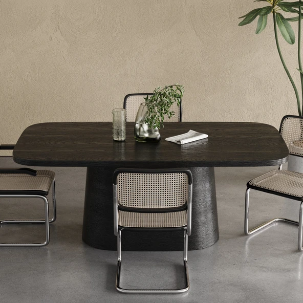 Barocco İtalyan Still Oval Ahşap Yemek Masası 100x180 - Resim 8