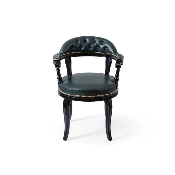 Majesta Kapitoneli Classic Ahşap Sandalye - Resim 6