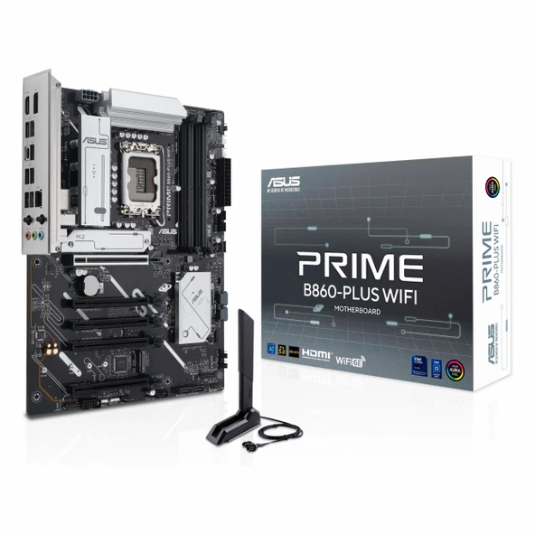 Asus Prime B860-Plus WiFi DDR5 (8666MHz)OC M.2 HDMI/DP/USB-C PCIe 5.0 1851P ATX Anakart ürün görseli 1