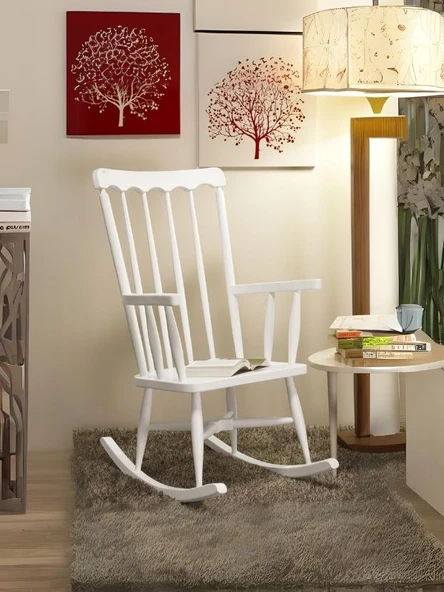 Dakota Rocker Amerikan Retro Ahşap Sallanır Sandalye ürün görseli