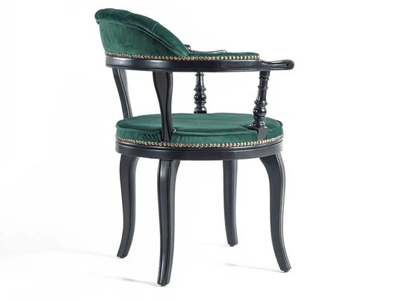 Majesta Kapitoneli Classic Ahşap Sandalye - Resim 11