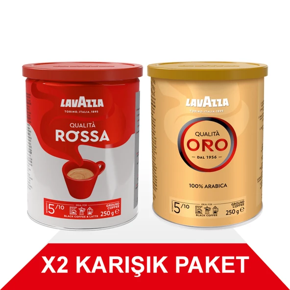 Qualità Oro + Qualità Rossa Filtre Kahve Teneke Kutu (250gr) 2'Li Paket