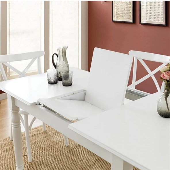 Antik Açılır Yemek Masası 80x120 - Resim 6