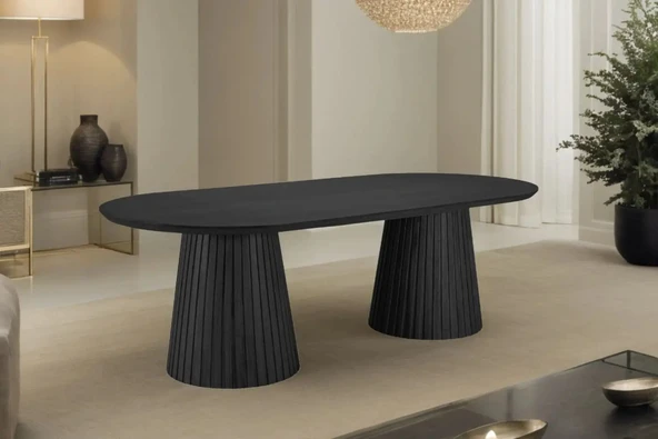 Bohenza Sabit Ahşap Yemek Masası 90x180 - Resim 12