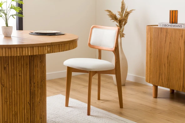 Zeus Ahşap Bohem Sandalye - Resim 5