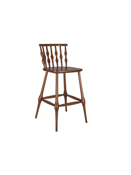 Natura Retro Ahşap Bar Sandalyesi - Resim 3