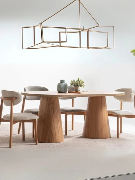 Nivara Bohem Ahşap Yemek Masası 90x170 ürün görseli