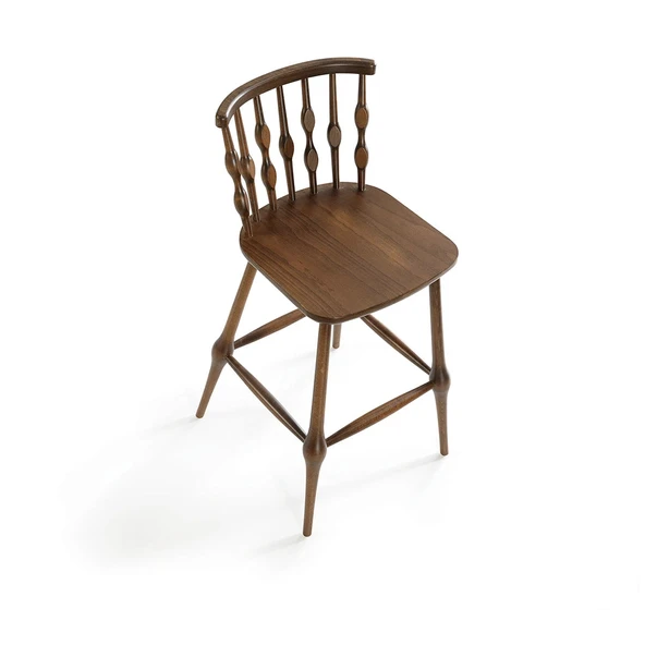 Natura Retro Ahşap Bar Sandalyesi - Resim 4