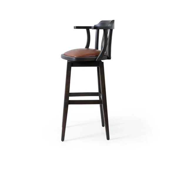 Arven Döner Ahşap Bar Sandalyesi - Resim 7
