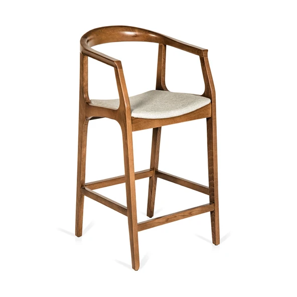 Helsinki Ahşap Bar Sandalyesi - Resim 4