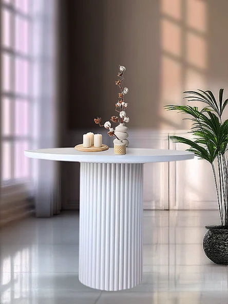 Arya Yuvarlak Ahşap Bohem Masa 130x130 - Resim 3