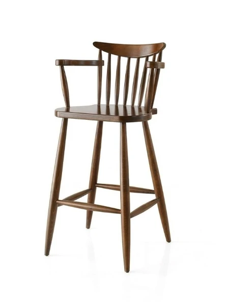 Hudson Ahşap Bar Sandalyesi - Resim 7