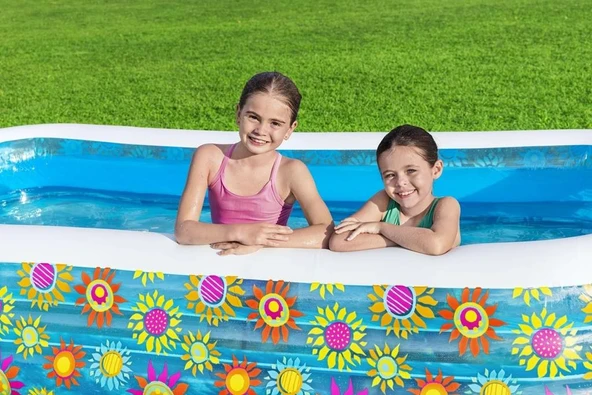 Bestway Funky Floral Şişme Aile Havuzu Jumbo Boy ( Çiçek Desenli ) - 6