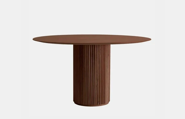 Breeze Yuvarlak Ahşap Bohem Masa 130x130 - Resim 11