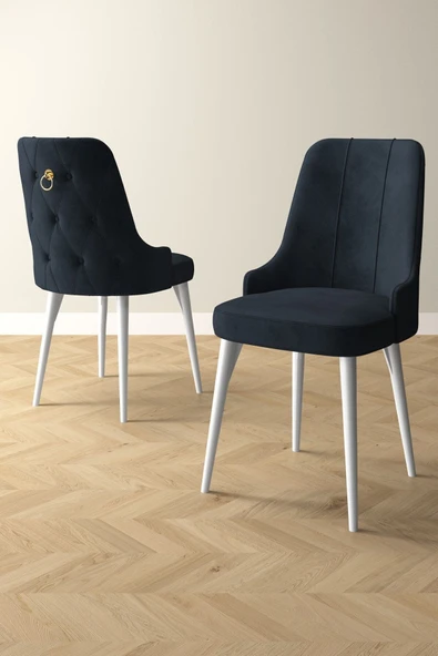 Mabel Beyaz Mermer Desen 80x132 Açılabilir Mdf Masa Yemek Odası Takımı,Mutfak Takımı 4 Adet Sandalye Antrasit - 3