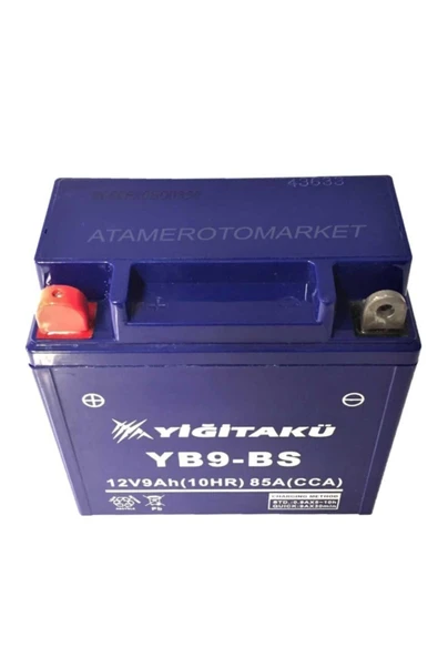 Yiğit Akü 12 V 9 Ah-Amper Motosiklet Aküsü- Yb9-Bs-2025 Üretim - 2