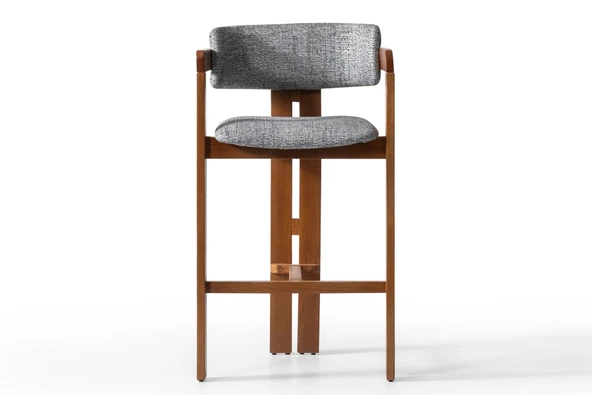 Narvik İskandinav Ahşap Bar Sandalyesi - Resim 4