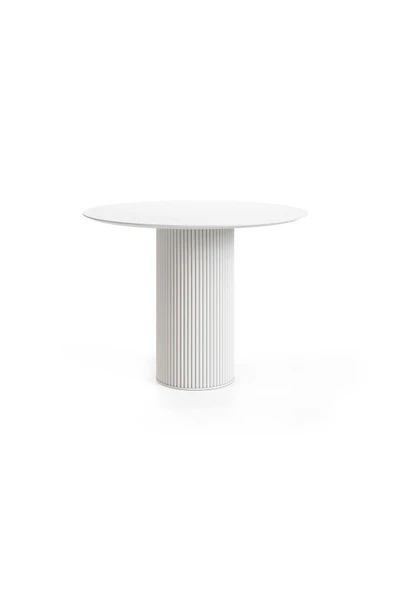 Vintage Yuvarlak Ahşap Bohem Masa 120x120 - Resim 9