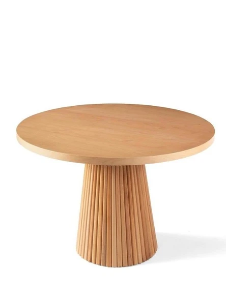 Milas Natural Ahşap Bohem Yemek Masası 100x100 - Resim 3