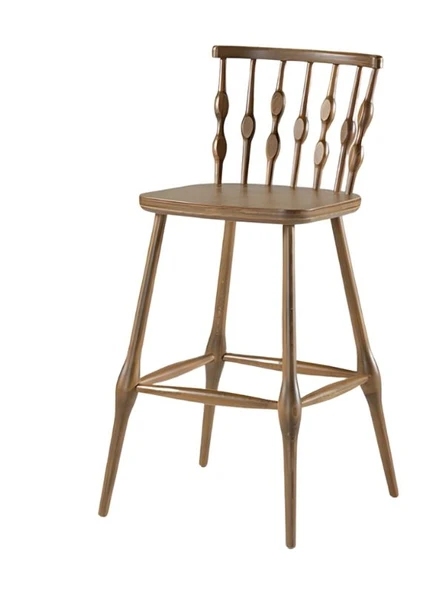 Natura Retro Ahşap Bar Sandalyesi - Resim 7