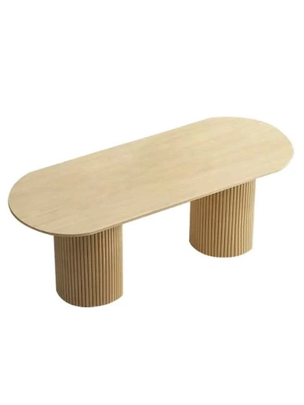 Sierra İskandinav Oval Ahşap Bohem Masa 90x190 - Resim 12