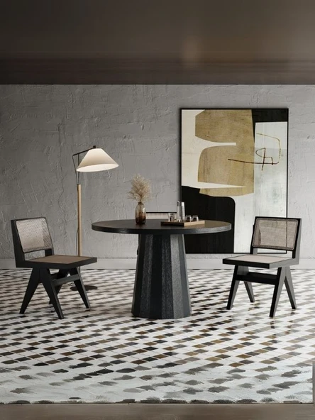 Odessa İskandinav Ahşap Masa 100x100 ürün görseli