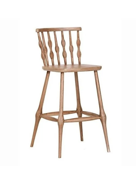 Natura Retro Ahşap Bar Sandalyesi - Resim 11