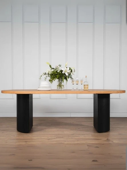 Zeno Ahşap Bohem Yemek Masası 90x200 ürün görseli