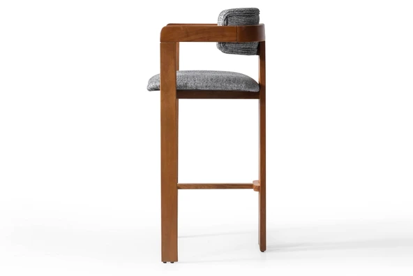 Narvik İskandinav Ahşap Bar Sandalyesi - Resim 7