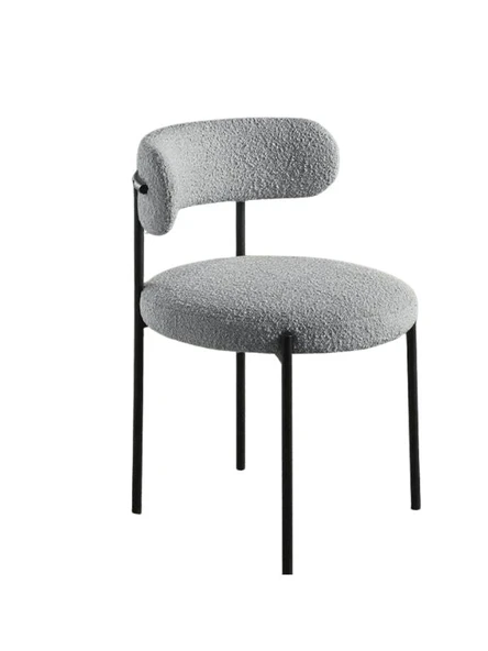 Teddy Sandalye, Siyah Metal - Resim 5