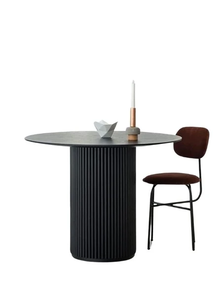 Breeze Yuvarlak Ahşap Bohem Masa 90x90 - Resim 11