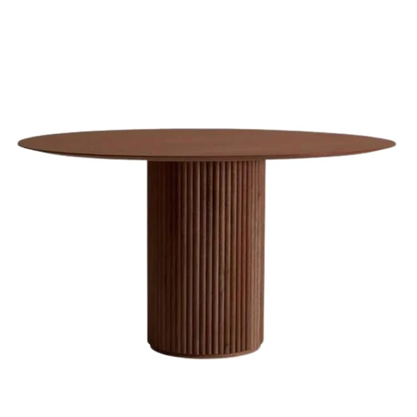 Breeze Yuvarlak Ahşap Bohem Masa 130x130 - Resim 12