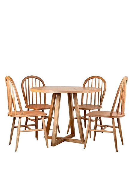 Piramid Natural Ahşap Yemek Masası 90x90 - Resim 3