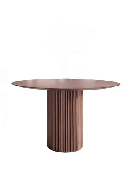 Breeze Yuvarlak Ahşap Bohem Masa 110x110 - Resim 10