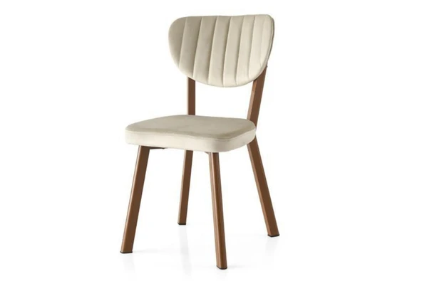 Olivya Sandalye, Ceviz Metal - Resim 3