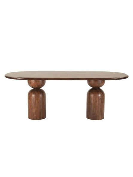 İmperial İtalyan Still Oval Ahşap Yemek Masası 100x210 - Resim 2