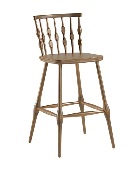 Natura Retro Ahşap Bar Sandalyesi - Resim 6