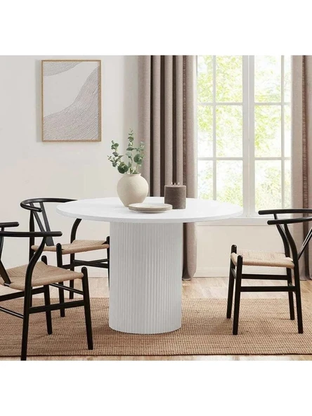 Breeze Yuvarlak Ahşap Bohem Masa 130x130 - Resim 8