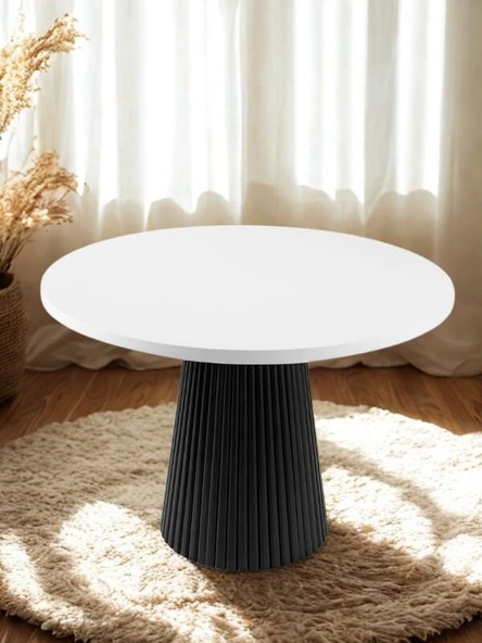 Milas Natural Ahşap Bohem Yemek Masası 110x110 - Resim 5