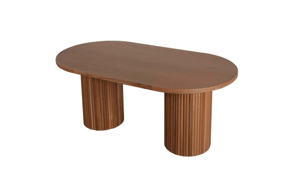 Sierra İskandinav Oval Ahşap Bohem Masa 90x190 - Resim 5