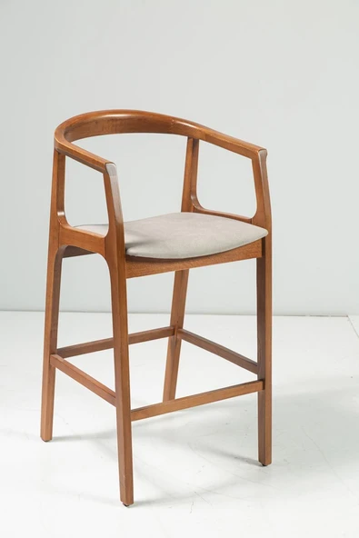 Helsinki Ahşap Bar Sandalyesi - Resim 5