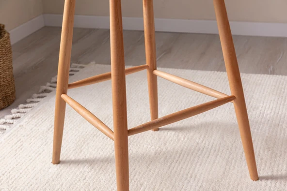 Ashbourne Ahşap Bar Sandalyesi - Resim 9