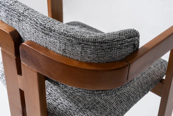 Narvik İskandinav Ahşap Bar Sandalyesi - Resim 5