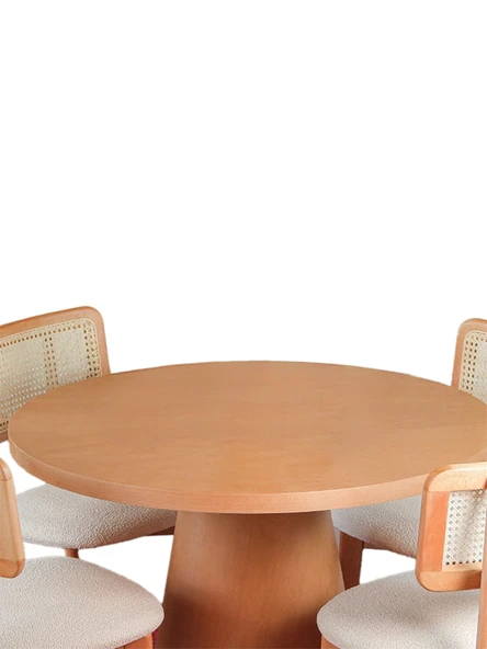 Pissa Natural Ahşap Yemek Masası 100x100 - Resim 3