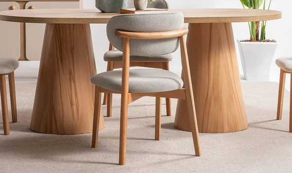 Nivara Bohem Ahşap Yemek Masası 90x170 - Resim 5