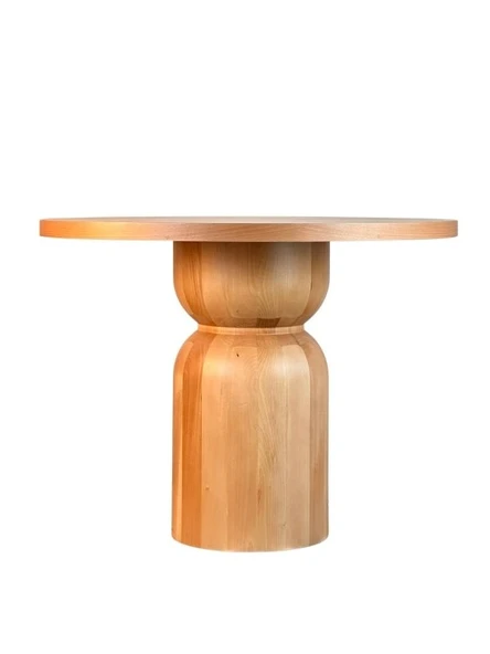 Terva İskandinav Doğal Ahşap Mutfak Masası 100x100 ürün görseli