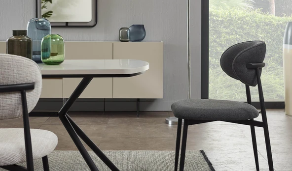 Polo Sandalye, Siyah Metal - Resim 7