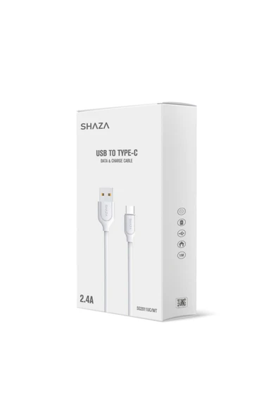 shaza Orijinal Sarım Usb To Type-c 60w Destekli Hızlı Şarj Ve Data Kablosu - 1 Metre - 2